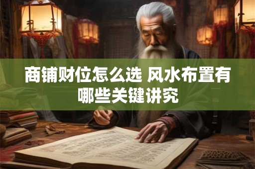 商铺财位怎么选 风水布置有哪些关键讲究