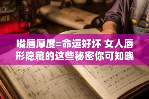 嘴唇厚度决定命运 厚唇女人真的更富贵吗