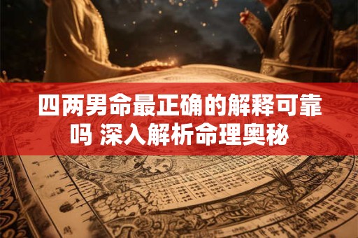 详细阅读:四两男命最正确的解释可靠吗 深入解析命理奥秘 四两男命最正确的解释可靠吗 深入解析命理奥秘