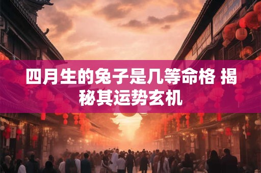 四月生的兔子是几等命格 揭秘其运势玄机