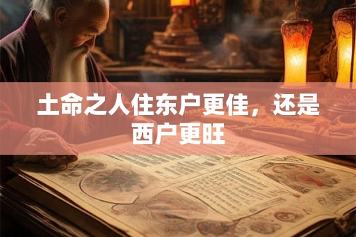 土命之人住东户更佳，还是西户更旺