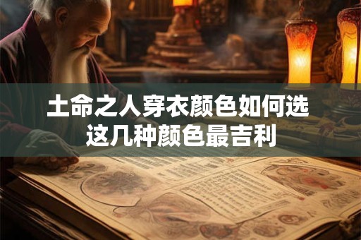 土命之人穿衣颜色如何选 这几种颜色最吉利