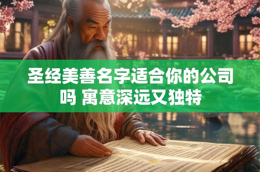 圣经美善名字适合你的公司吗 寓意深远又独特
