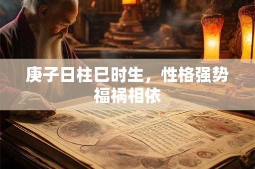 庚子日柱巳时生，性格强势福祸相依