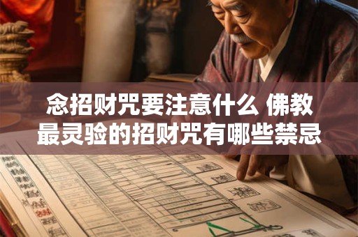 念招财咒要注意什么 佛教最灵验的招财咒有哪些禁忌