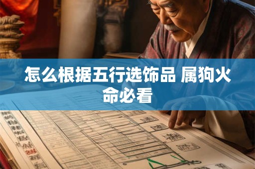 怎么根据五行选饰品 属狗火命必看