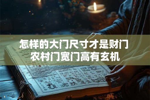 怎样的大门尺寸才是财门 农村门宽门高有玄机