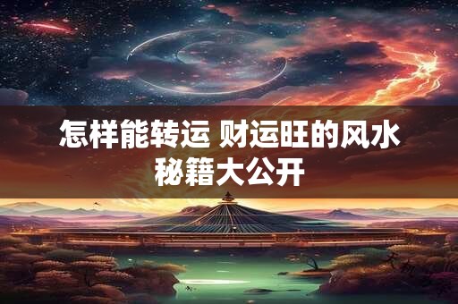怎样能转运 财运旺的风水秘籍大公开