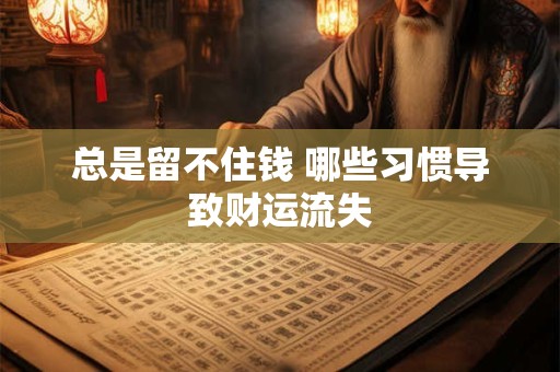 总是留不住钱 哪些习惯导致财运流失