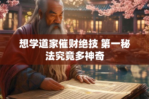 想学道家催财绝技 第一秘法究竟多神奇