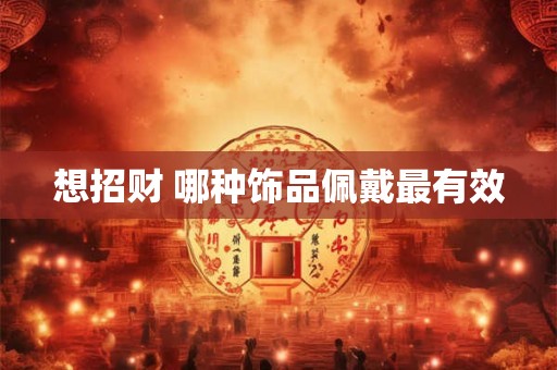 想招财 哪种饰品佩戴最有效