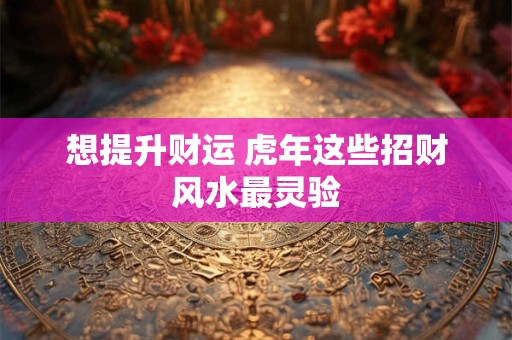 想提升财运 虎年这些招财风水最灵验