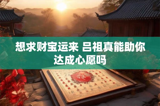 想求财宝运来 吕祖真能助你达成心愿吗