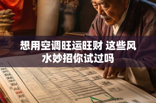 想用空调旺运旺财 这些风水妙招你试过吗