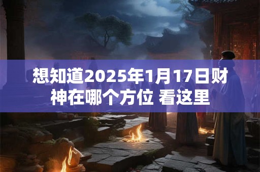想知道2025年1月19日的财神方位吗 快来看看今日招财吉位