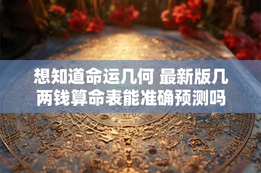 想知道命运几何 最新版几两钱算命表能准确预测吗