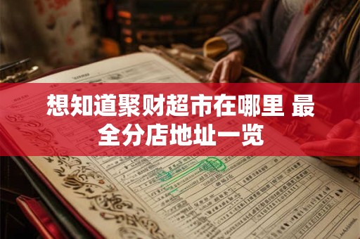 想知道聚财超市在哪里 最全分店地址一览
