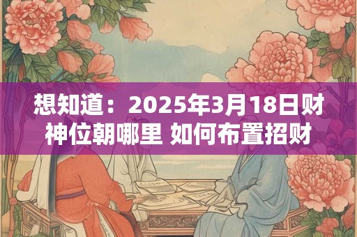 想知道：2025年3月18日财神位朝哪里 如何布置招财