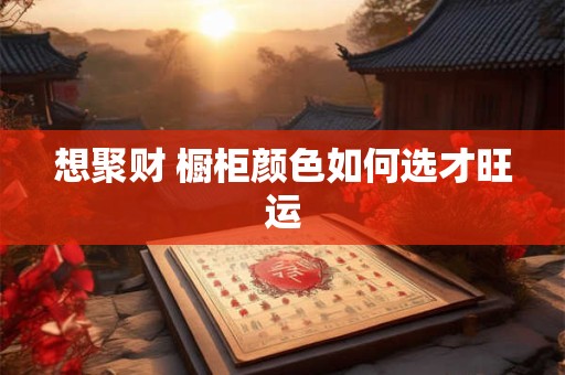 想聚财 橱柜颜色如何选才旺运