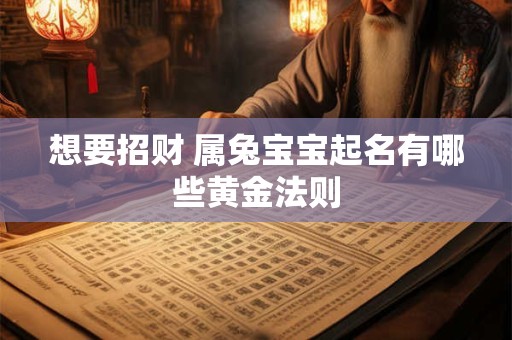 想要招财 属兔宝宝起名有哪些黄金法则