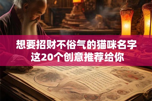 想要招财不俗气的猫咪名字 这20个创意推荐给你