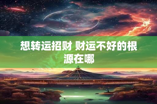 想转运招财 财运不好的根源在哪