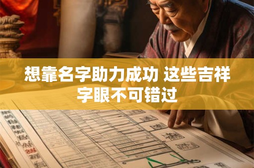 想靠名字助力成功 这些吉祥字眼不可错过