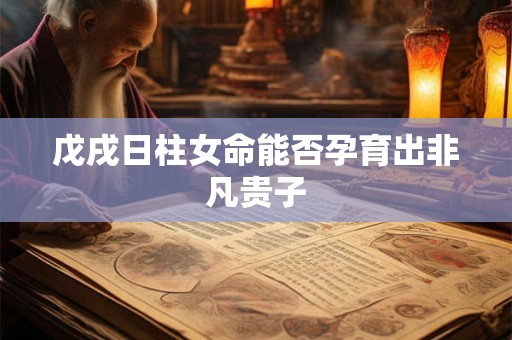 戊戌日柱女命能否孕育出非凡贵子