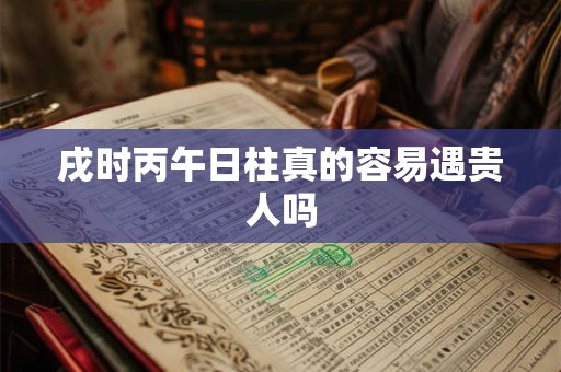 戌时丙午日柱真的容易遇贵人吗