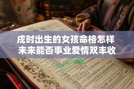 戌时出生的女孩命格怎样 未来能否事业爱情双丰收