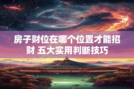 房子财位在哪个位置才能招财 五大实用判断技巧