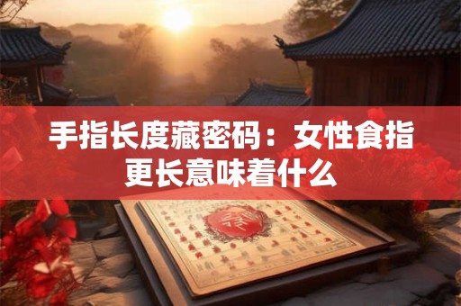 手指长度藏密码：女性食指更长意味着什么
