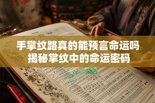 手掌纹路真的能预言命运吗 揭秘掌纹中的命运密码