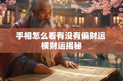 手相怎么看有没有偏财运 横财运揭秘