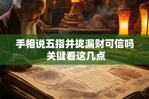手相说五指并拢漏财可信吗 关键看这几点