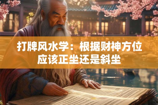 打牌风水学：根据财神方位应该正坐还是斜坐
