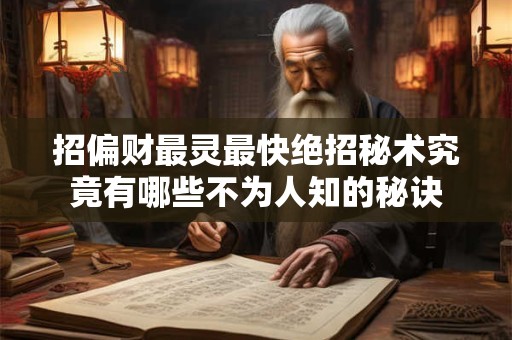 招偏财最灵最快绝招秘术究竟有哪些不为人知的秘诀