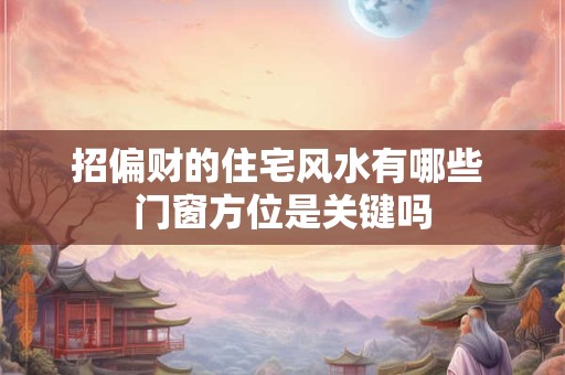招偏财的住宅风水有哪些 门窗方位是关键吗