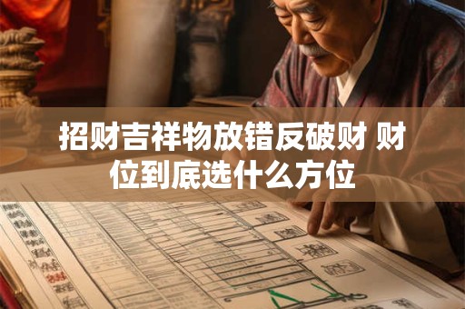 招财吉祥物放错反破财 财位到底选什么方位
