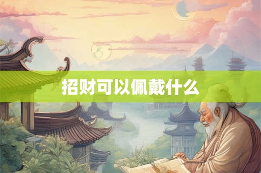 招财可以佩戴什么