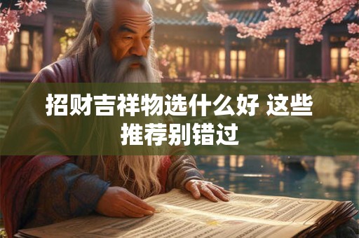 招财吉祥物选什么好 这些推荐别错过