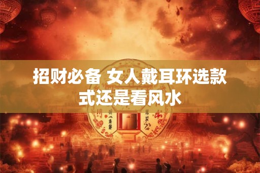 招财必备 女人戴耳环选款式还是看风水