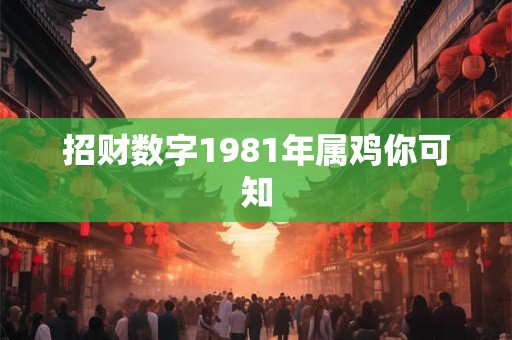 招财数字1981年属鸡你可知