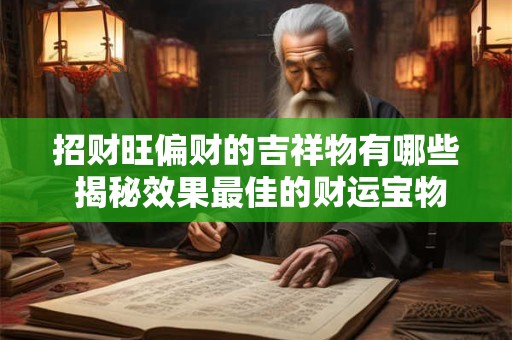 招财旺偏财的吉祥物有哪些 揭秘效果最佳的财运宝物