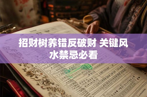 招财树养错反破财 关键风水禁忌必看