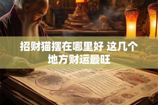 招财猫摆在哪里好 这几个地方财运最旺
