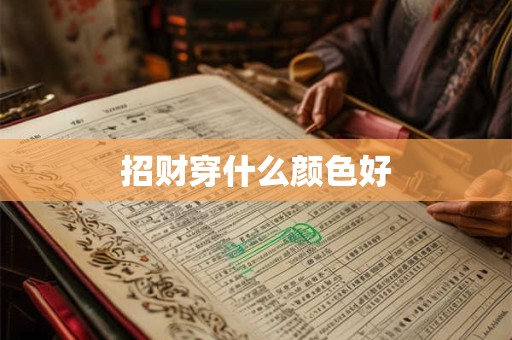 招财穿什么颜色好
