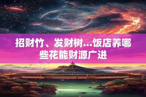 招财竹、发财树...饭店养哪些花能财源广进