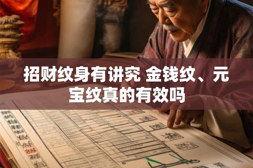 招财纹身有讲究 金钱纹、元宝纹真的有效吗