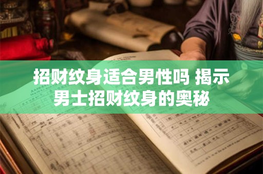 招财纹身适合男性吗 揭示男士招财纹身的奥秘